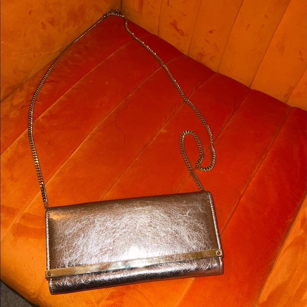 Gold Jimmy Choo Clutch